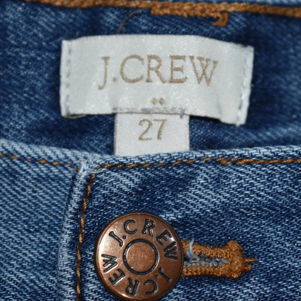 J.Crew Womens 27 Denim Shorts Distressed Frayed Hem 5-Pocket Med Wash C6013